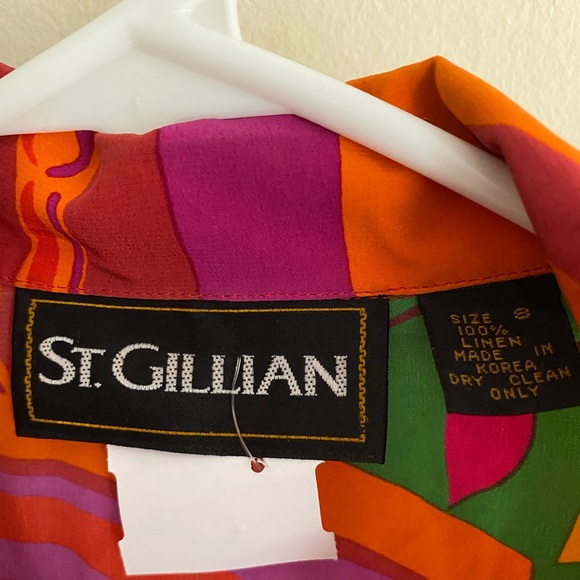 Funky Patterned Oversized Linen Top - Picture 3 of 4